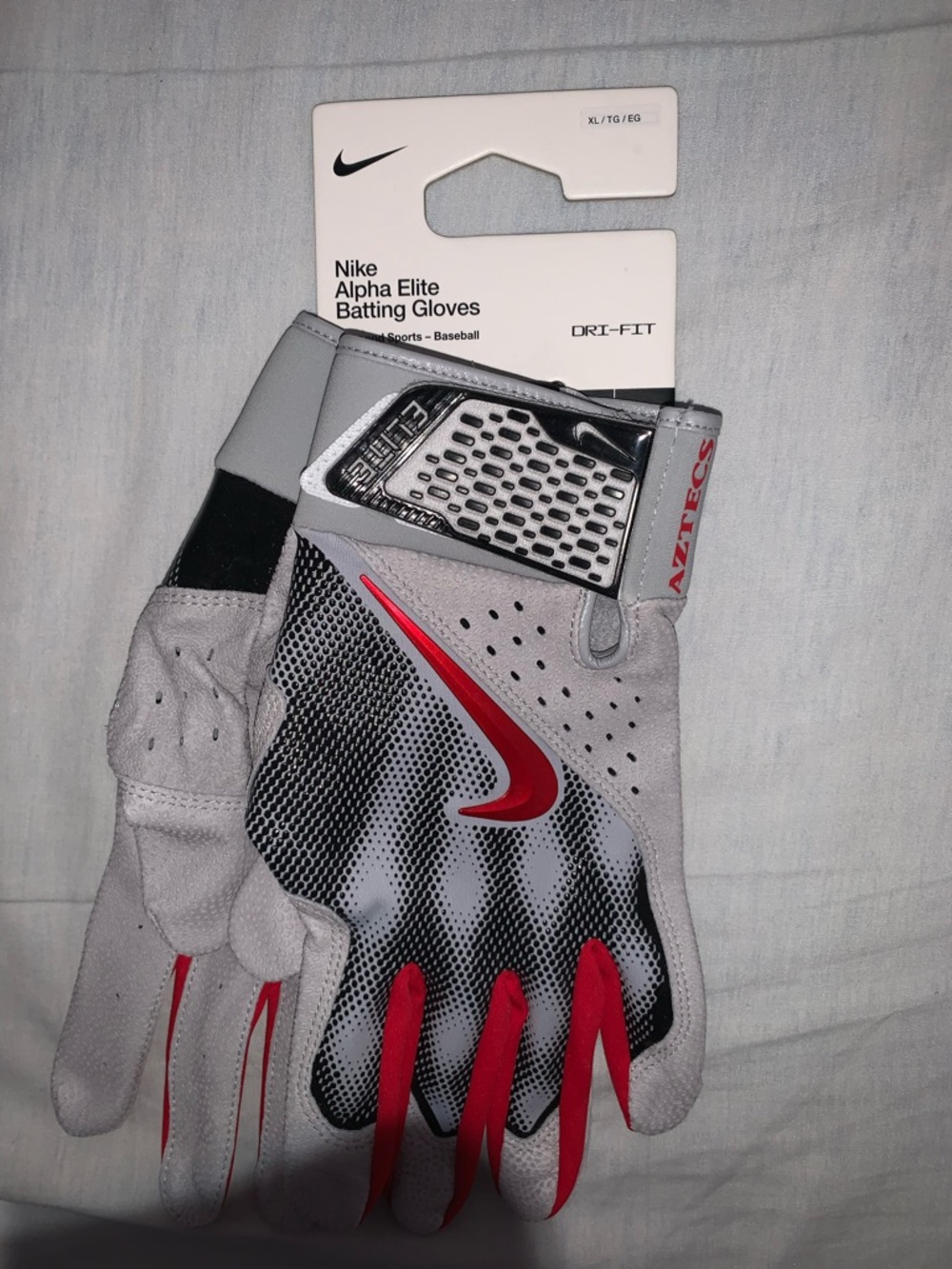 Nike Alpha Elite San Diego St Aztecs PE Team-Issued Batting Gloves Size XL